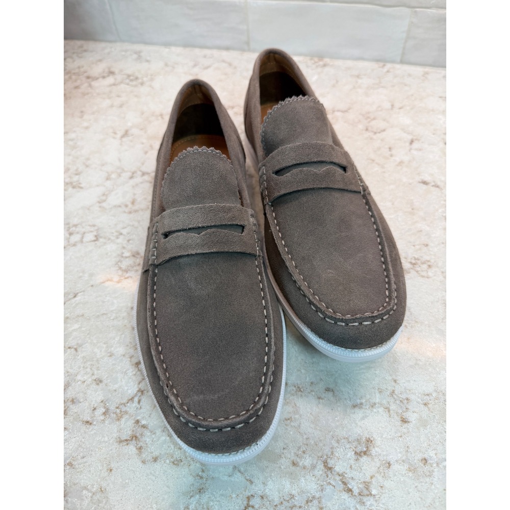 Steve Madden Renay Mens Penny Loafers Taupe Suede Slip On Shoes  Size 7.5M